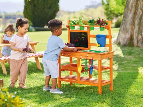 Wooden mud kitchen outdoor - mud,
