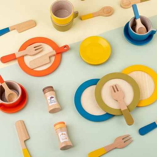 Wooden kids play kitchen - wooden,