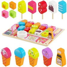 Wooden Ice Cream Shop Set Kids