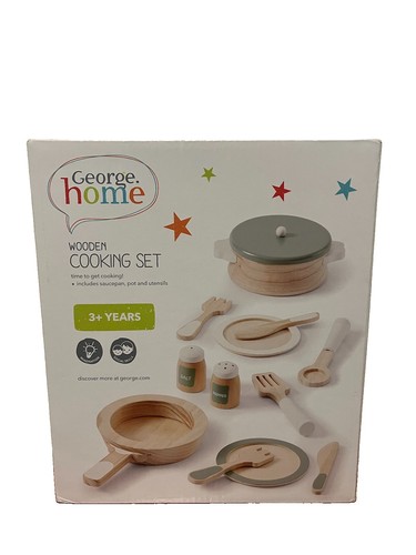 George home wooden cooking set - george,