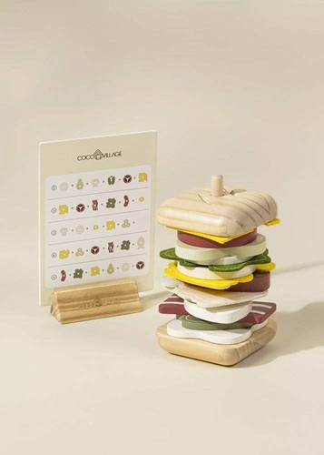 Wooden sandwich toy - wooden, kids