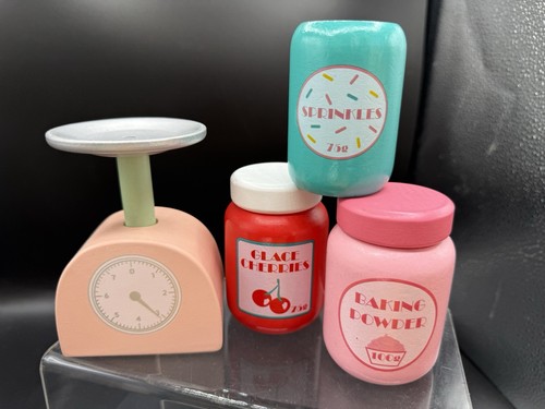 Wooden toy food baking jar - wooden,