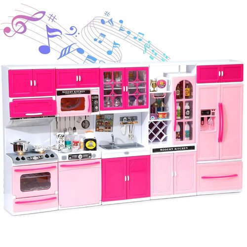 Pink kitchen combo pretend - kitchen,