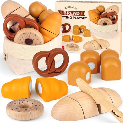 Deluxe wooden bread play food - wooden,