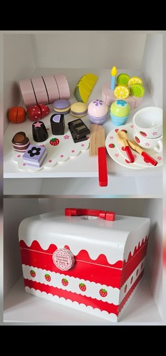 Wooden toy chocolate tea set - wooden,