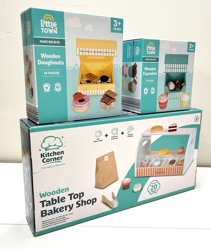 Little town wooden toy bakery - little,