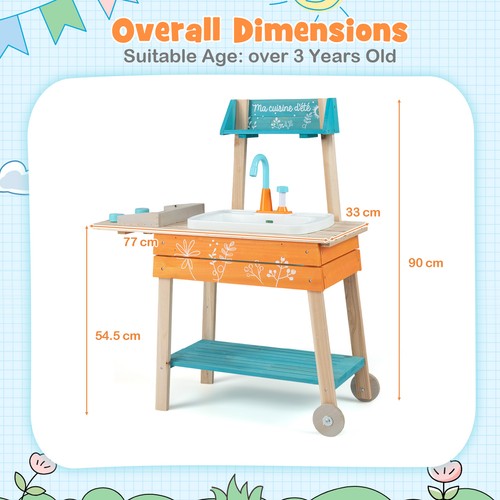 Wooden toy kitchen - playset, w/