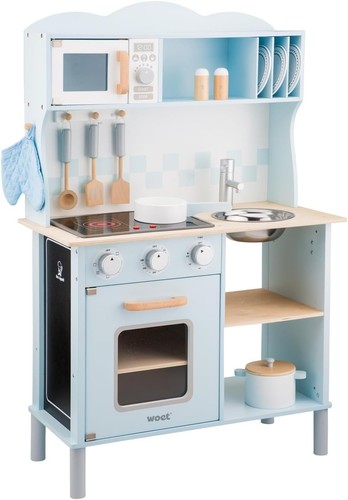 Blue wooden toy - wooden, pretend
