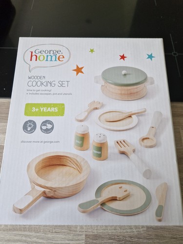 George home wooden toy cooking - george,