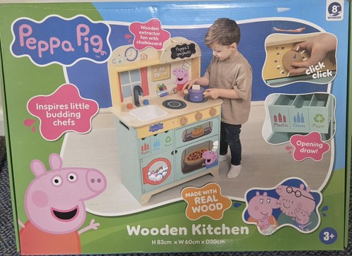 Peppa pig wooden play kitchen - play,