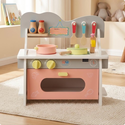 Wooden play kitchen - wooden,