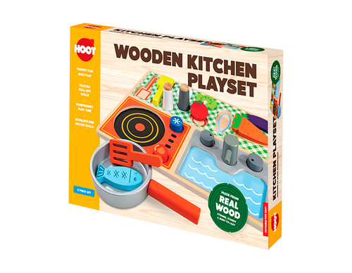 Wooden kitchen playset - wooden, 17
