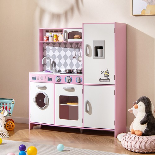 Play kitchen kids wooden toy - wooden,