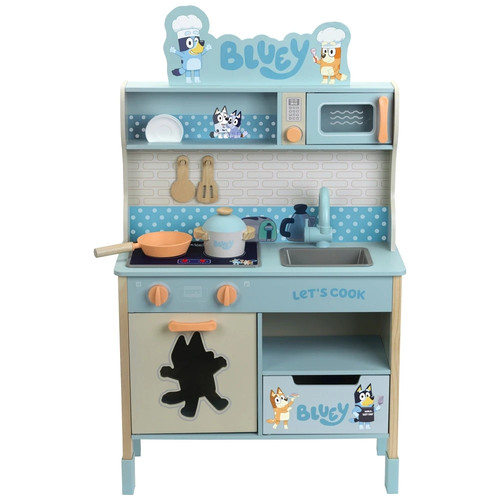 Bluey wooden toy kitchen with - bluey,