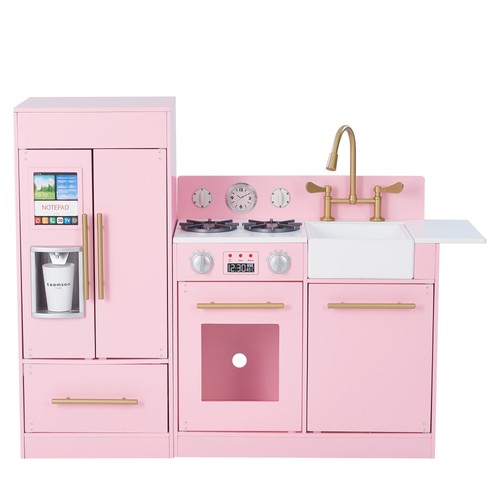 Pink wooden toy kitchen - wooden, by