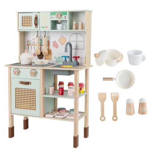 Wooden montessori play kitchen - wooden,